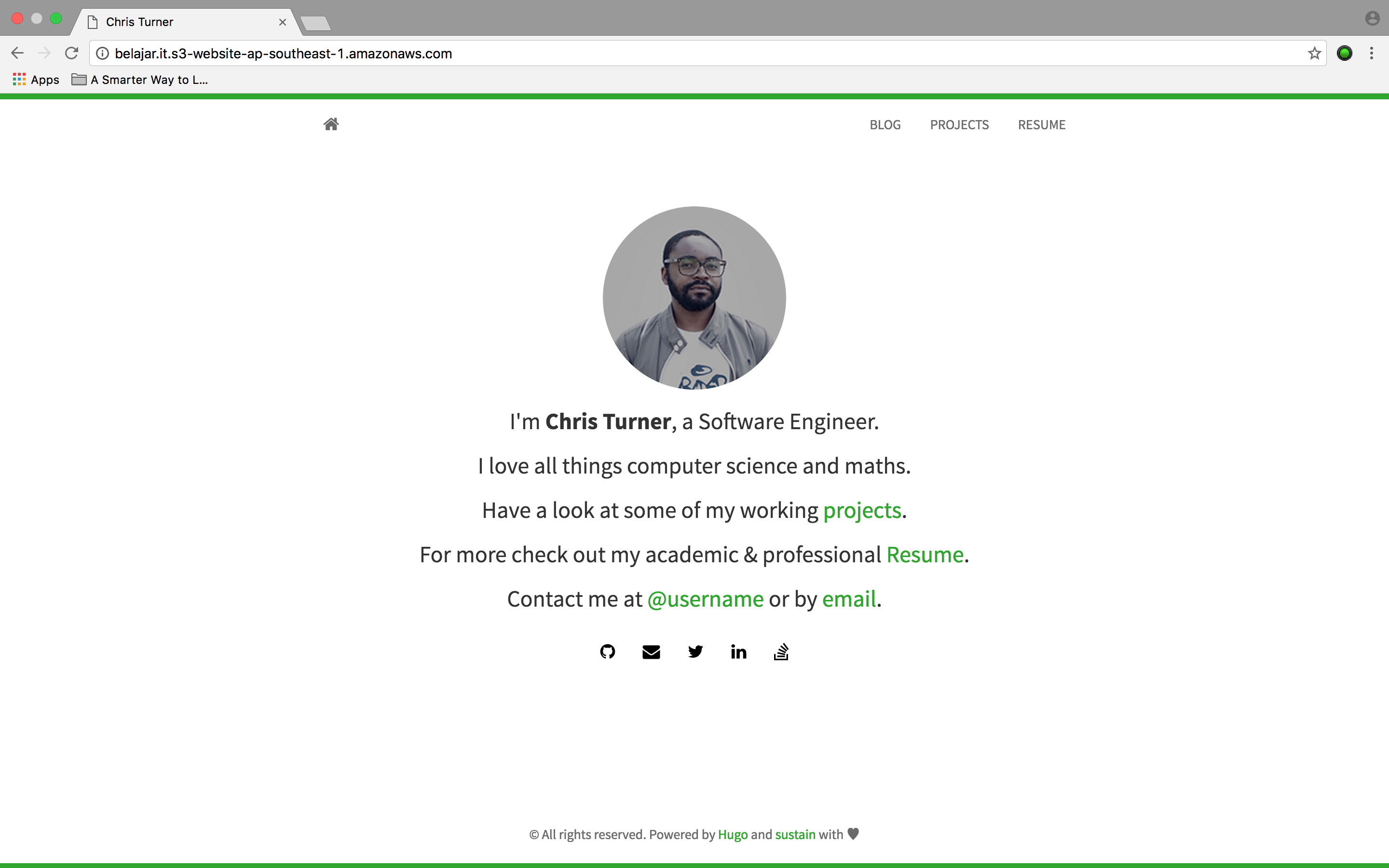 Tampilan dari halaman situs